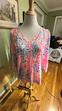 Lilly Pulitzer Danka Tunic Resort White Sun Sea Sand NWT Sz 0
